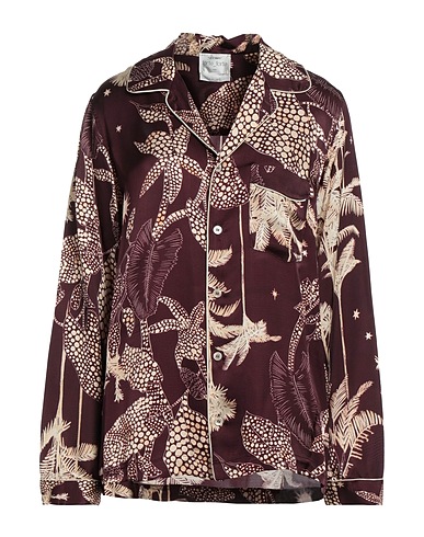 FORTE_FORTE Patterned shirts & blouses Burgundy 100% Viscose