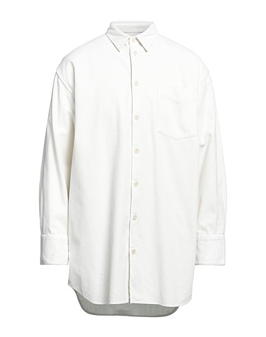 ASPESI Solid color shirt Cream 100% Cotton