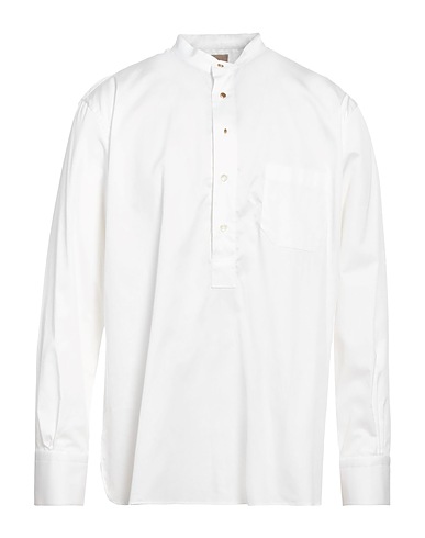 FEDERICO CURRADI Solid colour shirt White 100% Cotton