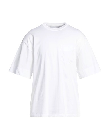 NEIL BARRETT Basic T-Shirt White 100% Cotton, Polyamide, Elastane