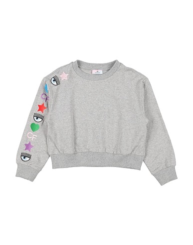 CHIARA FERRAGNI Sweatshirt Light grey 95% Cotton, 5% Elastane
