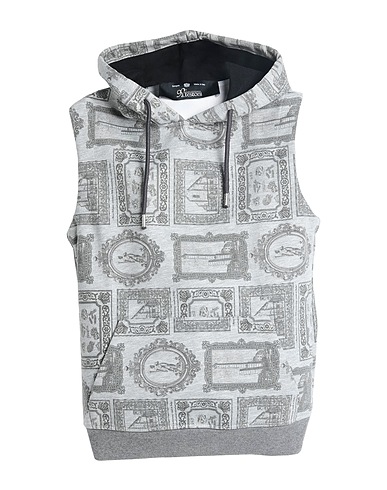 TESTONI Hooded track jacket  Grey 100% Cotton