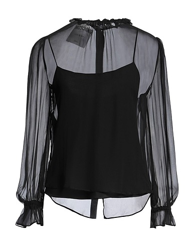 MOSCHINO TOPS & TEES COUTURE Black 100% Silk
