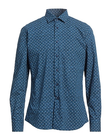 DOMENICO TAGLIENTE Patterned shirt Blue 100% Cotton
