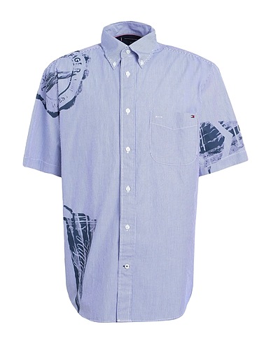 TOMMY HILFIGER Striped shirt Navy blue 100% Cotton