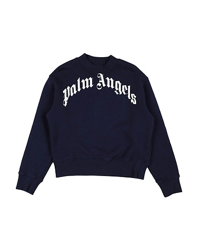 PALM ANGELS Felpa Blu navy 100% Cotone, Elastan