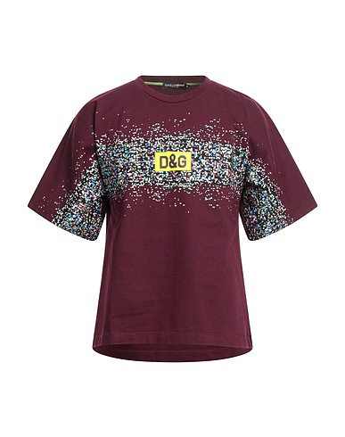 DOLCE&GABBANA T-shirt Burgundy 100% Cotton