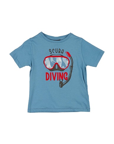 YPORQUÉ T-shirt Slate blue 100% Cotton