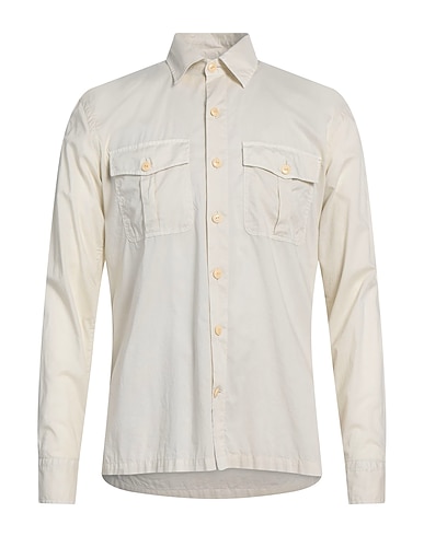 BROOKSFIELD Camicia tinta unita Beige 100% Cotone
