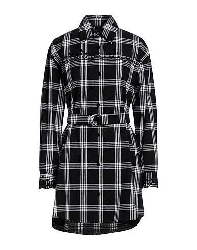 PINKO Checked shirt Black 100% Wool