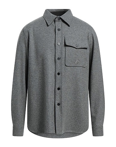 NEIL BARRETT Solid colour shirt Grey 42% Wool, 28% Nylon, 27% Viscose, 3% Elastane
