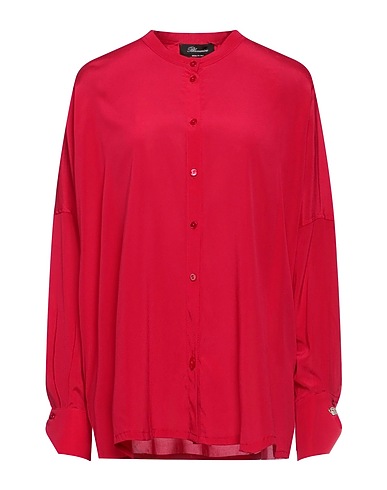 BLUMARINE Solid color shirts & blouses Garnet 96% Silk, 4% Elastane