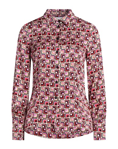THE ABITO Milano Patterned shirts & blouses Pink 97% Viscose, 3% Elastane
