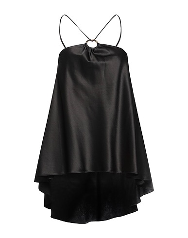 DANAMÉ Top Nero 93% Seta, 7% Elastan