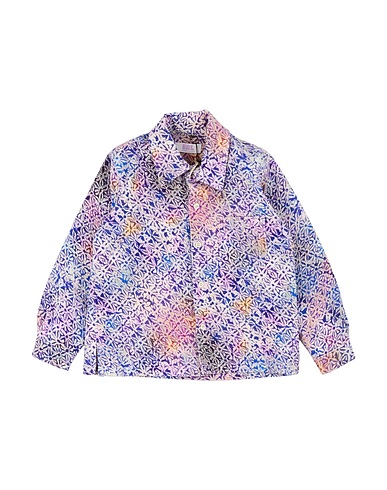 ERL Patterned shirt Purple 97% Cotton, 3% Elastane