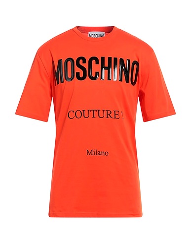 MOSCHINO T-shirt COUTURE Arancione 100% Cotone