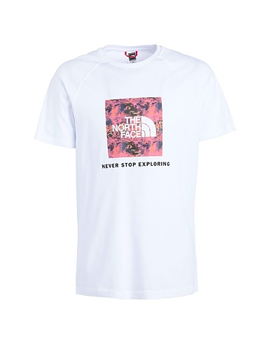 THE NORTH FACE T-shirt M S/S RAGLAN REDBOX TEE - EU
 White 100% Cotton