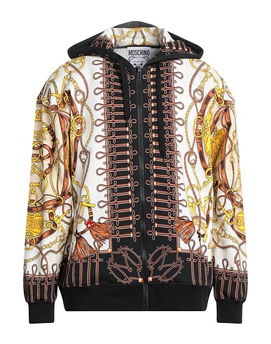 MOSCHINO Hooded track jacket  Off white 100% Cotton