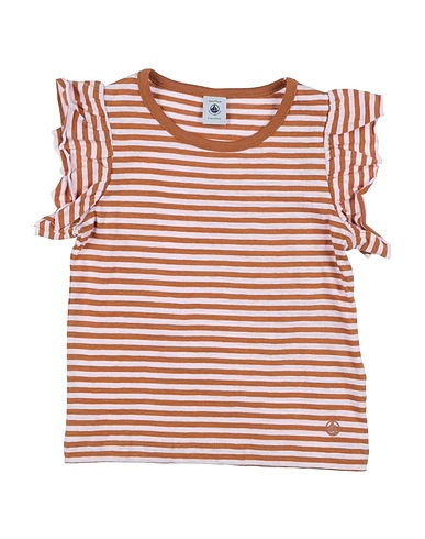 PETIT BATEAU T-Shirt Kamel 100% Baumwolle