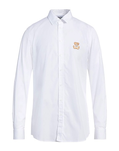 MOSCHINO Solid color shirt COUTURE White 100% Cotton