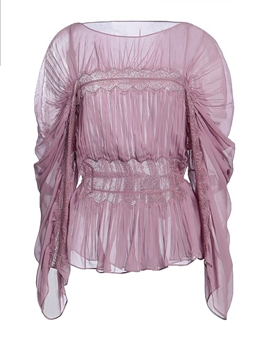 ALBERTA FERRETTI Silk top Mauve 100% Silk, Polyamide