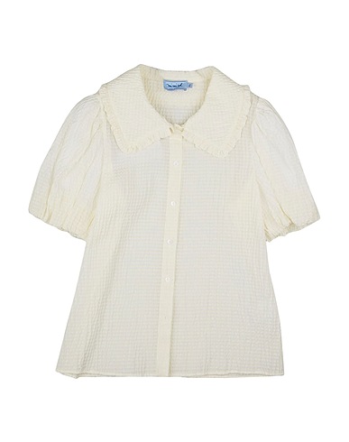 MIMISOL Patterned shirts & blouses Cream 45% Polyester, 43% Cotton, 12% Polyacrylic