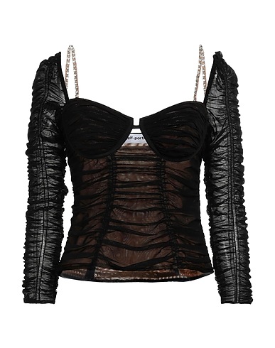 SELF-PORTRAIT Top Nero 95% Poliestere, 5% Elastan