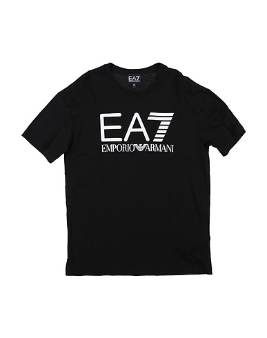 EA7 T-Shirt Schwarz 100% Baumwolle