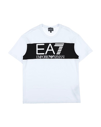 EA7 T-shirt Bianco 100% Cotone