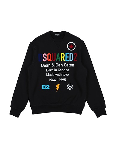 DSQUARED2 Sweatshirt Black 100% Cotton, Elastane