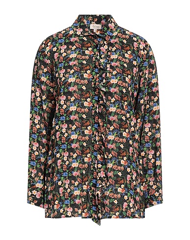 HER SHIRT HER DRESS Floral shirts & blouses Black 100% Silk