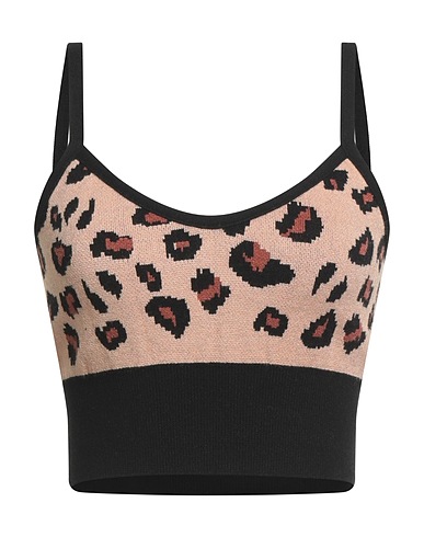 SIMONA CORSELLINI Top Beige 52% Viscosa, 28% Poliestere, 20% Poliammide