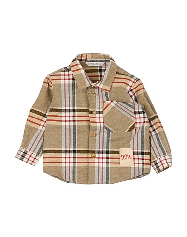 MANUEL RITZ Patterned shirt Beige 100% Cotton