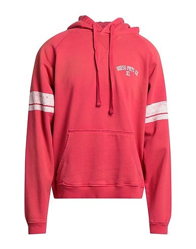 GUESS Hooded track jacket  Coral 100% Cotton