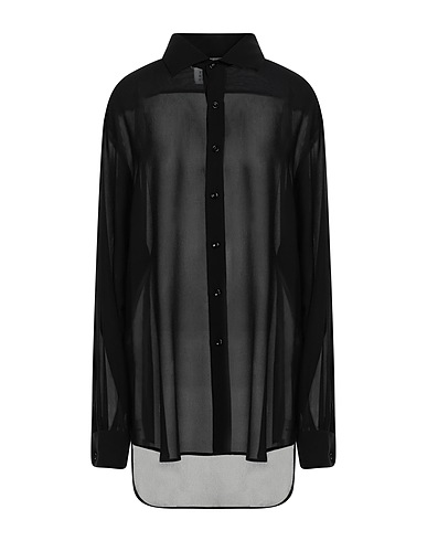 MAISON MARGIELA Solid color shirts & blouses NERO 100% Silk