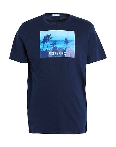 BIKKEMBERGS T-shirt Navy 100% Cotton