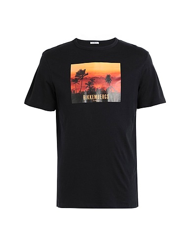 BIKKEMBERGS T-shirt Black 100% Cotton