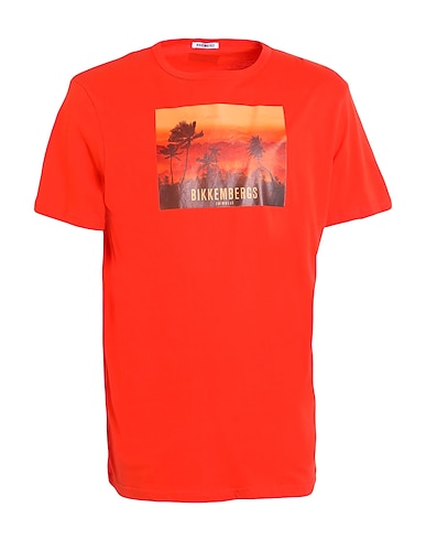 BIKKEMBERGS T-shirt Orange 100% Cotton