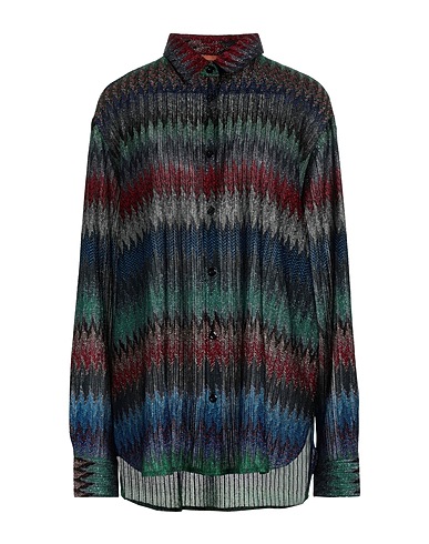 MISSONI Patterned shirts & blouses Green 62% Viscose, 24% Cupro, 14% Polyester