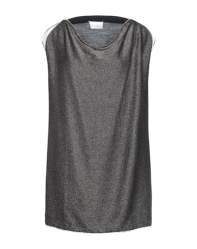 PAOLO ERRICO Top Nero 90% Lana, 10% Lurex®