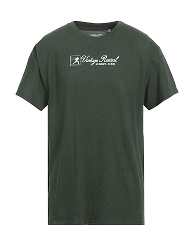 VINTAGE REVIVAL T-shirt Dark green 100% Cotton