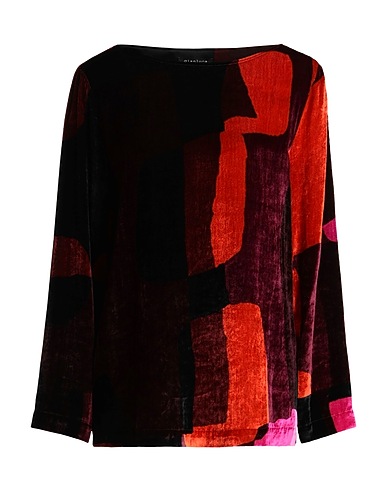 GIANLUCA CAPANNOLO Top Burgundy 82% Viscose, 18% Silk