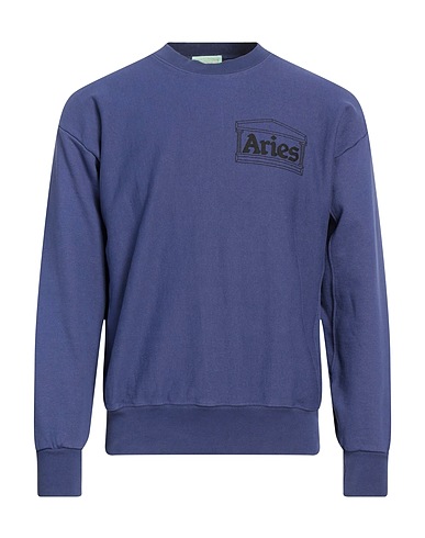 ARIES Felpa Blu 100% Cotone