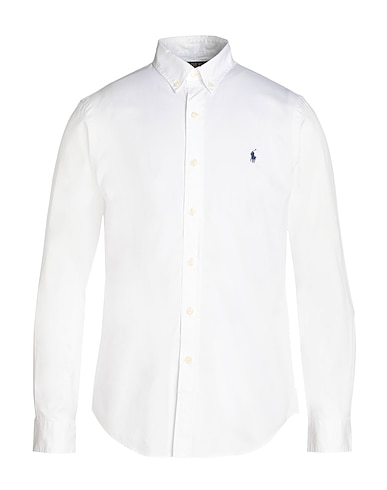 POLO RALPH LAUREN 無地シャツ SLIM FIT TWILL SHIRT
 ホワイト コットン 100%