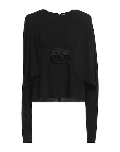 SAINT LAURENT Top Black 100% Viscose, Silk, Cotton