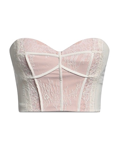 ELISABETTA FRANCHI Crop top Panna 84% Poliammide, 16% Elastan, Poliestere