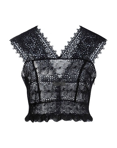 ULLA JOHNSON ビスチェ ブラック コットン 100% / シルク