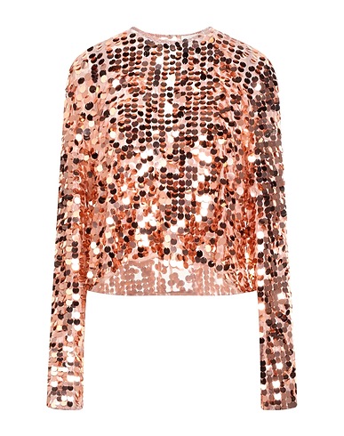 FORTE_FORTE イブニング トップス ローズゴールド ポリエステル 100%