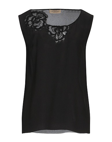 GENTRYPORTOFINO Silk top Black 100% Silk