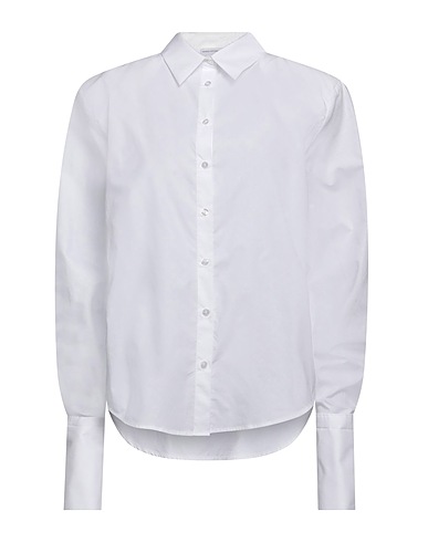 MVP WARDROBE Solid colour shirts & blouses White 100% Cotton
